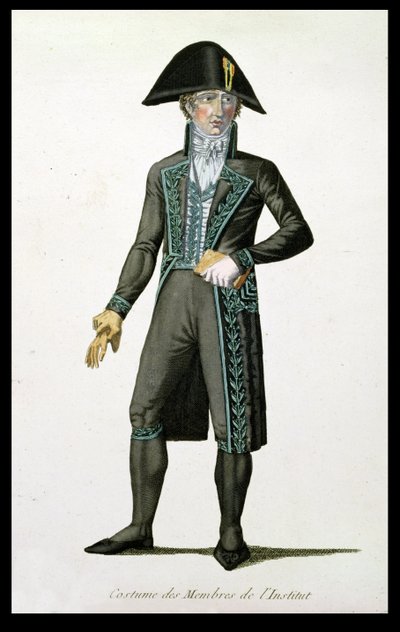 Kostuum van een lid van het Institut de France, gegraveerd door Louis F. Charon ca. 1802-10 door Poisson